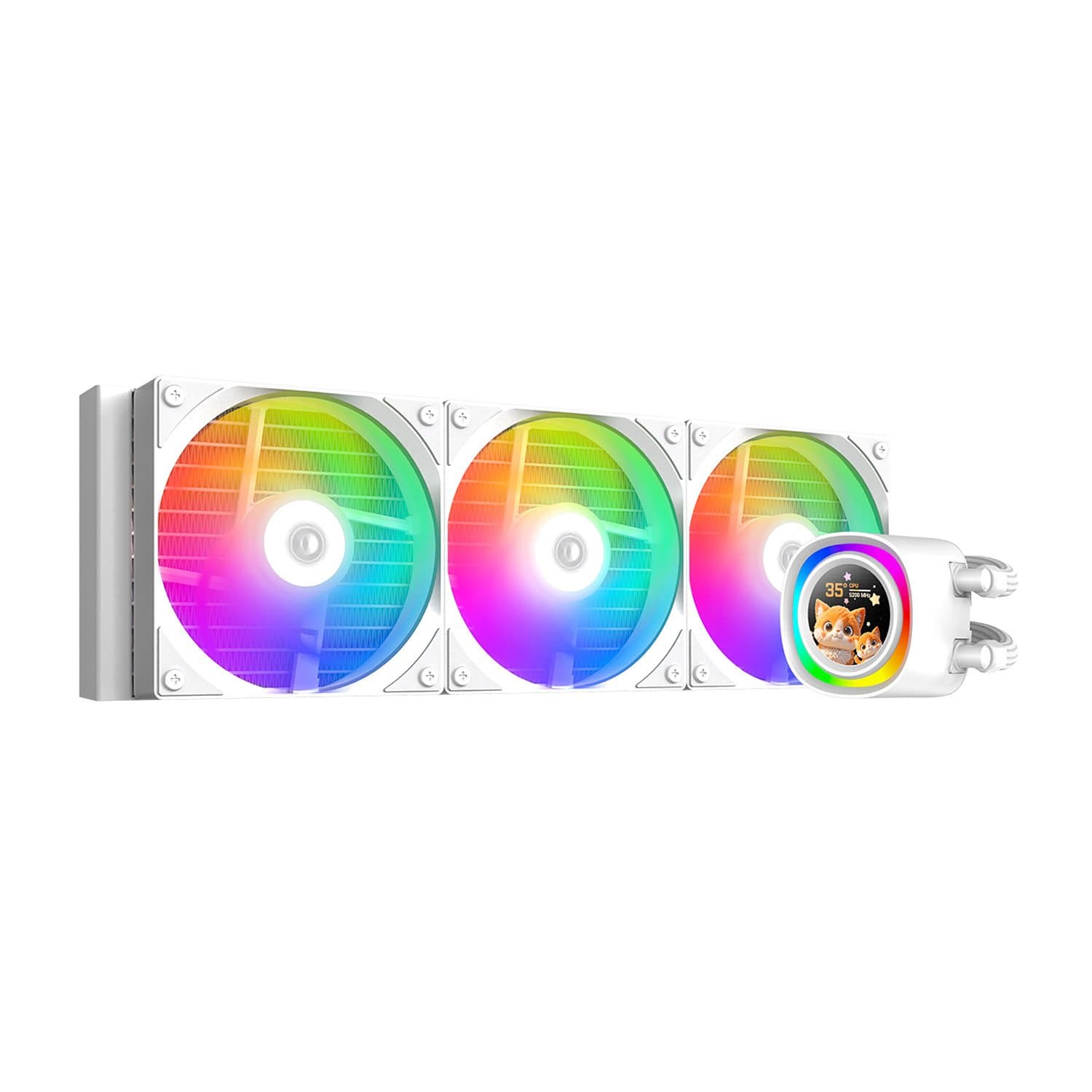 Water Cooler ID-Cooling FX360 LCD WHITE, for S1851/1700/1200/115x/AMD