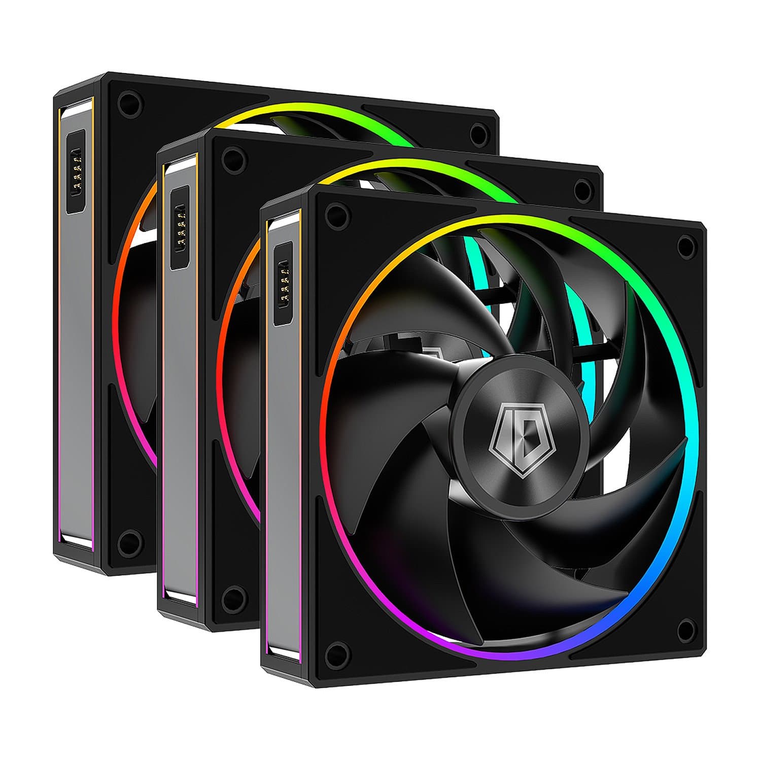 Fan kit for case, 12cm x 3, ID-Cooling MF-1230-ARGB-K TRIO, 500-2300rpm, 58CFM, 31.2 dBA, 4pin