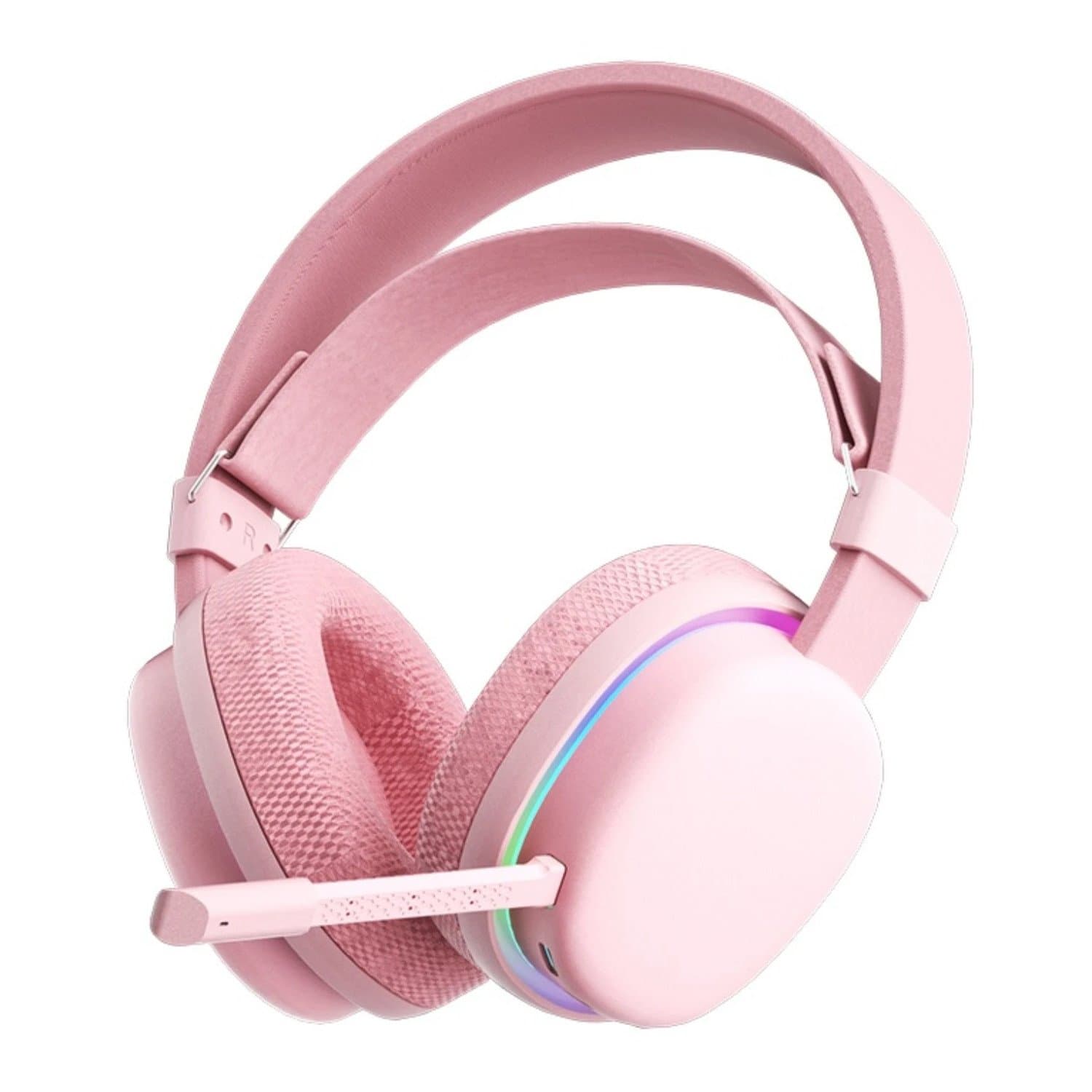 Bluetooth headphone AULA G7 PINK, BT5.3/2.4G/cable, pink