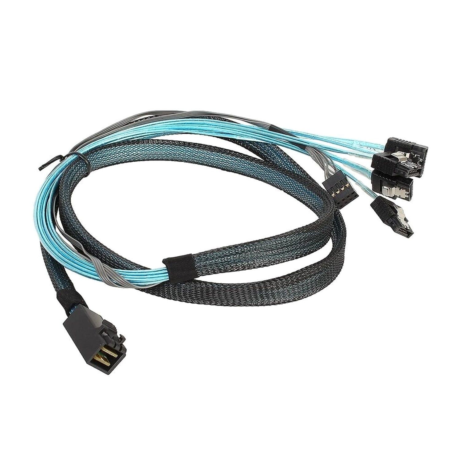 Cable SAS, internal, Luxshare L285HM017-SD-R, SFF8643, HDmSAS-to-4SATA+SideBand internal cable, 1m