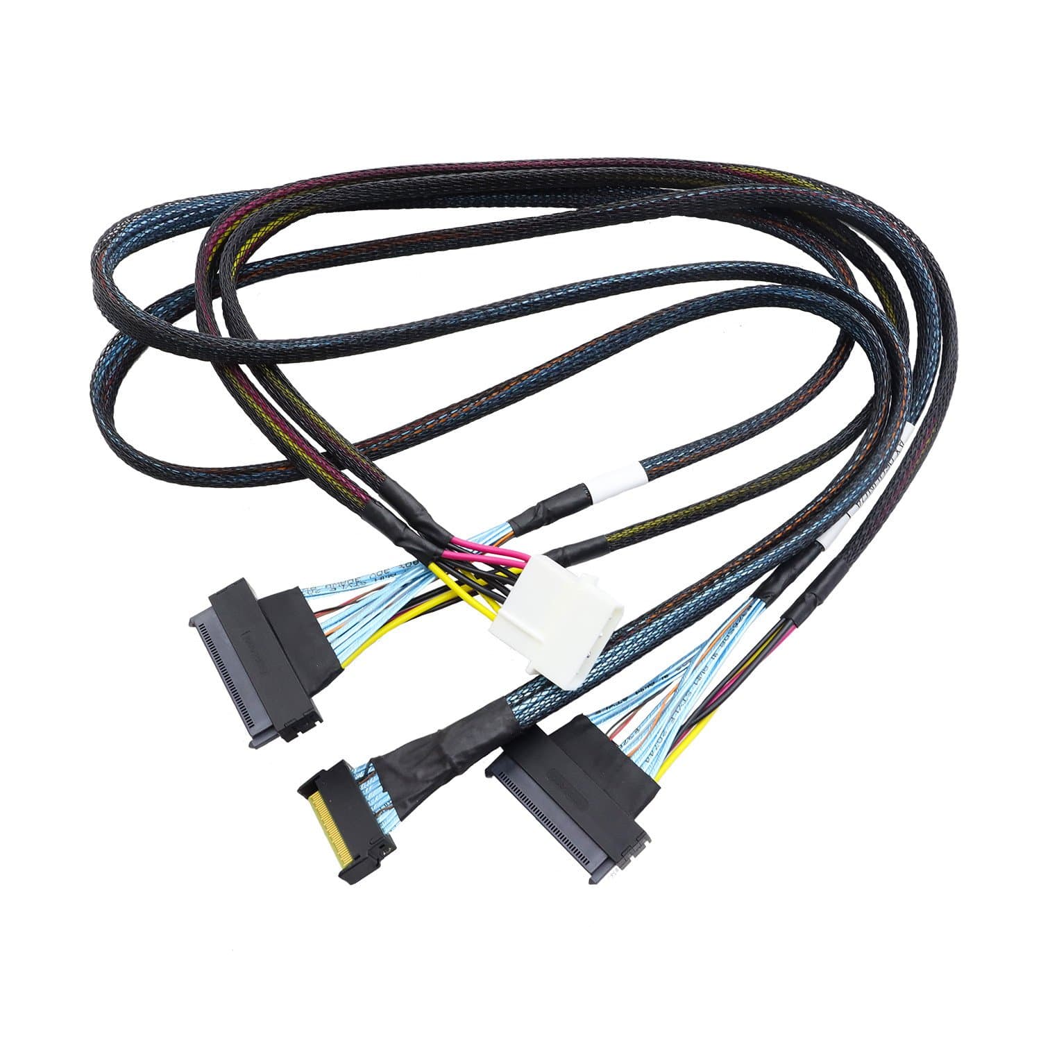 Cable MCIO x8, Amphenol RMC74-2464, PCIEx8 (MCIO x8 74P) -> 2 U.2 (SFF-8639), 80cm