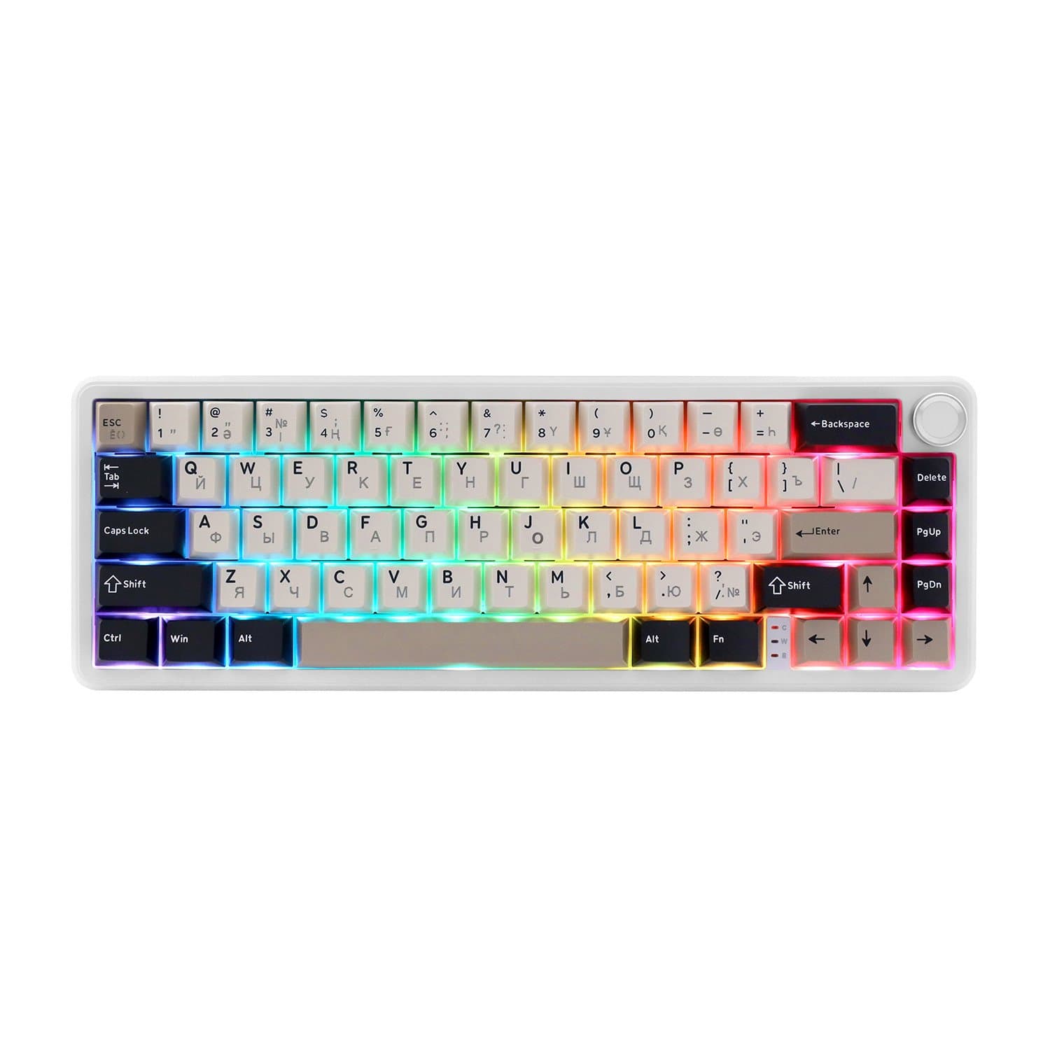 KeyBoard  Bluetooth, Attack Shark X66 Cheese White ,BT/wireless/Type-C, EN/RU/KZ, 3000mAh — фото 1