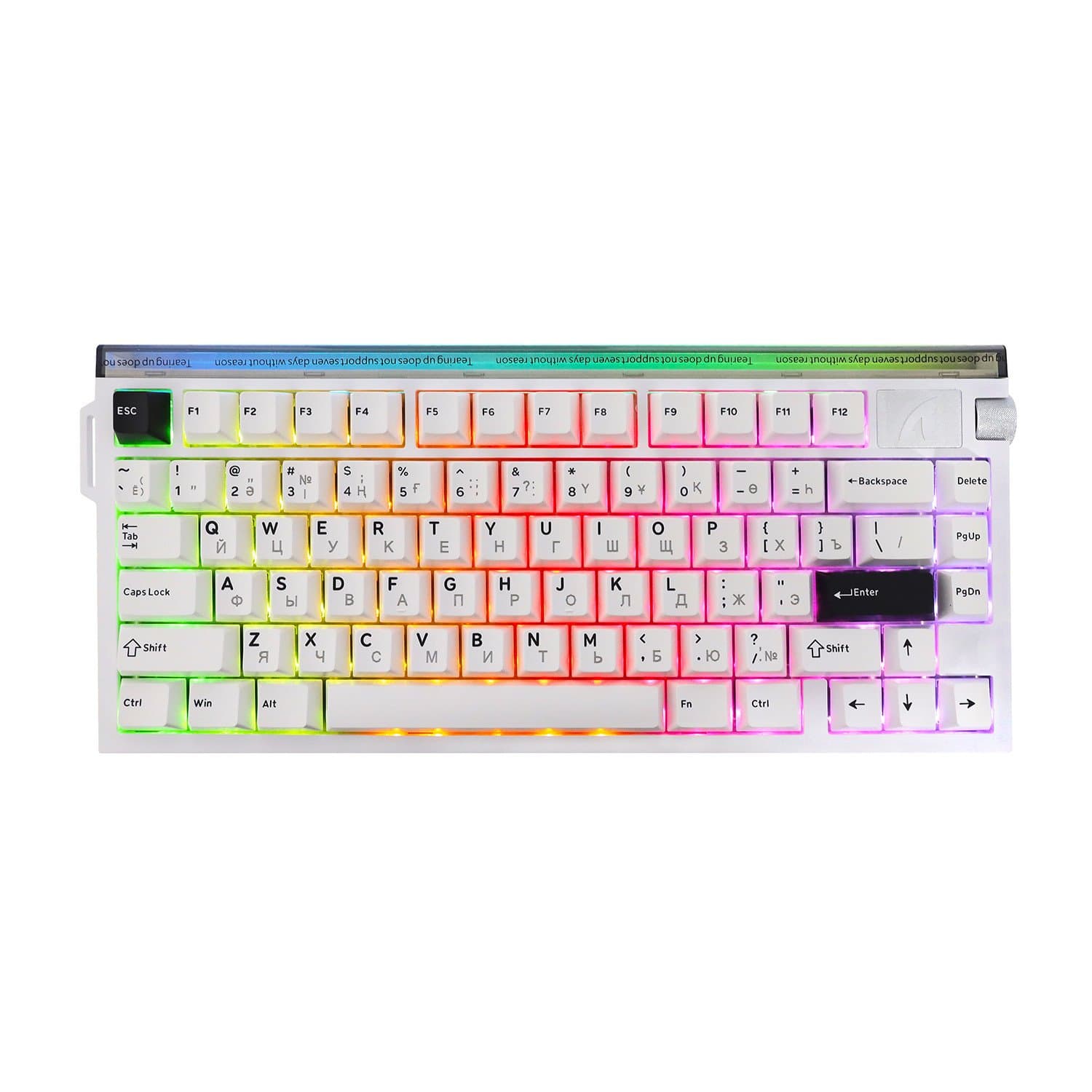 KeyBoard USB, Attack Shark R85 HE, Magnetic Purple switch, EN/RU/KZ, cable, WH — фото 1