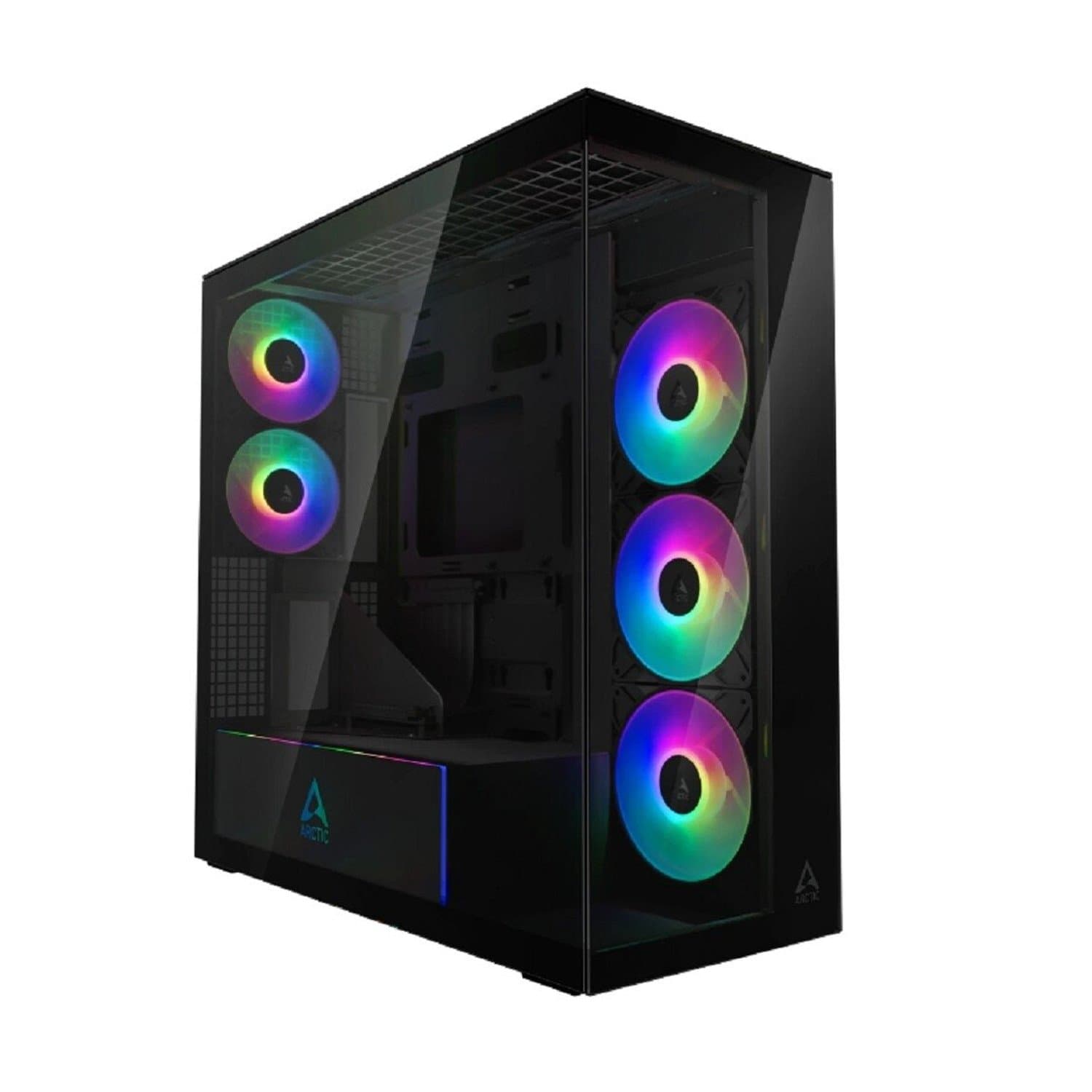Case ATX midi tower Arctic Cooling Xtender VG ACPCC00019A, (без БП), mirror black