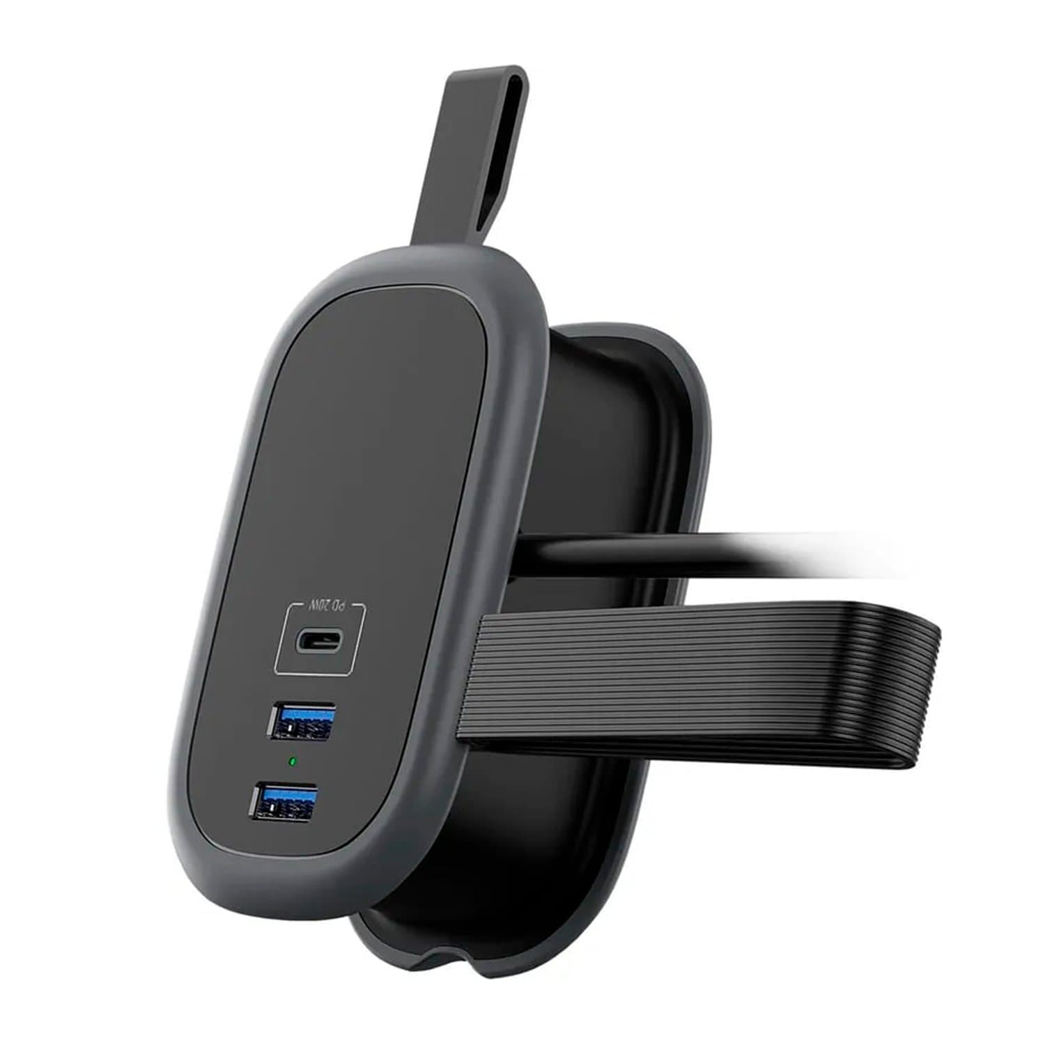 Сетевой фильтр + зарядка  Cablexpert EXN-1-CU2-B-1.13, 1,13m, 1розетки, 10A, 2xUSB/1xType-C, Black