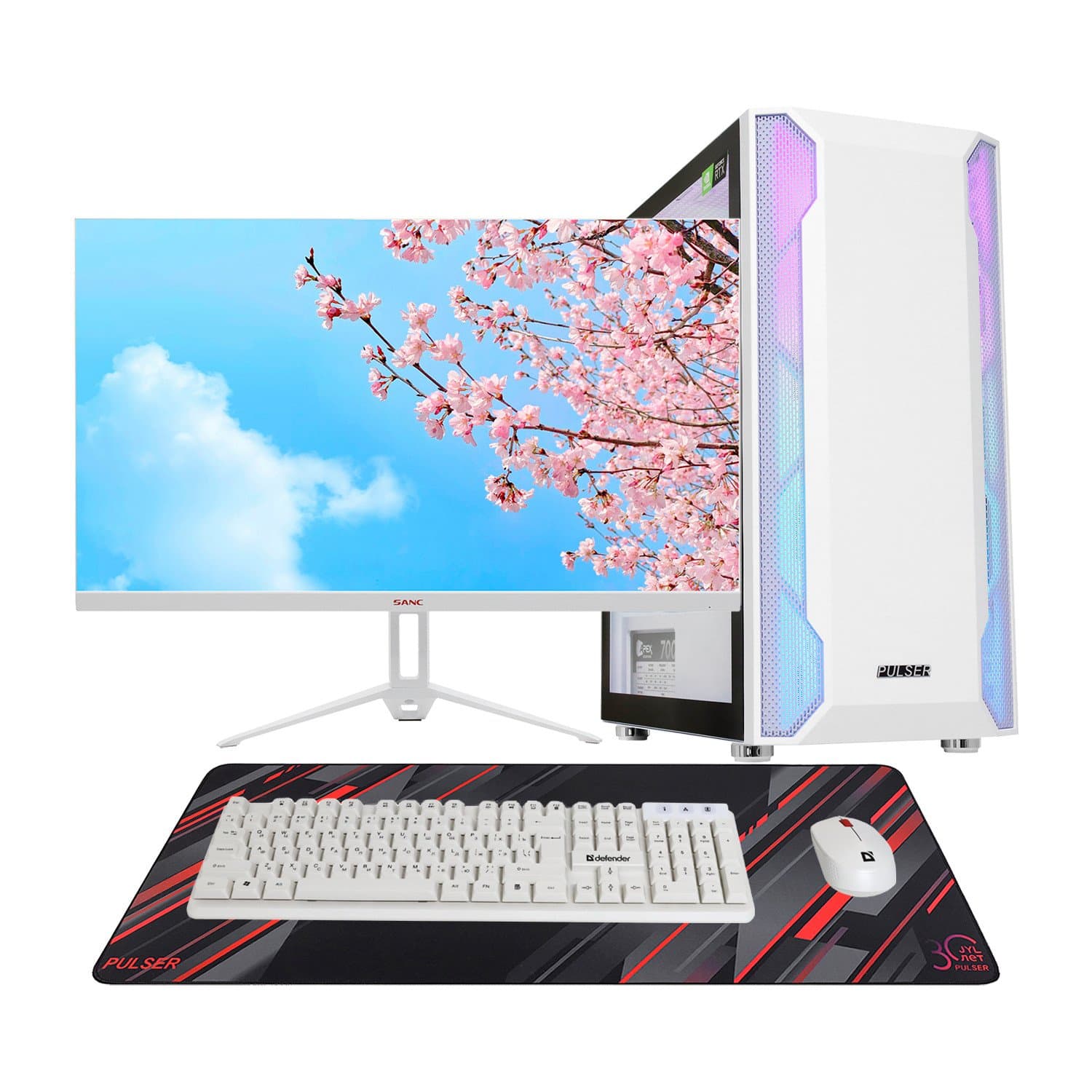 Core i5-12400F-2.5GHz/B760/RAM 32GB/SSD 1TB (M.2)/RTX5060-8GB/no DVD/700W/Монитор 27" Sanc 180Hz