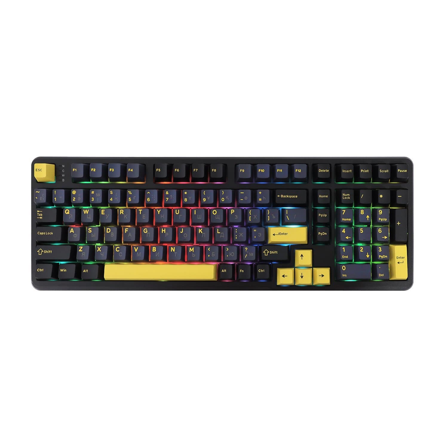 KeyBoard USB, Attack Shark X98, Linear Strawberry switch, 102 keys, 2,4/BT/cable, star black