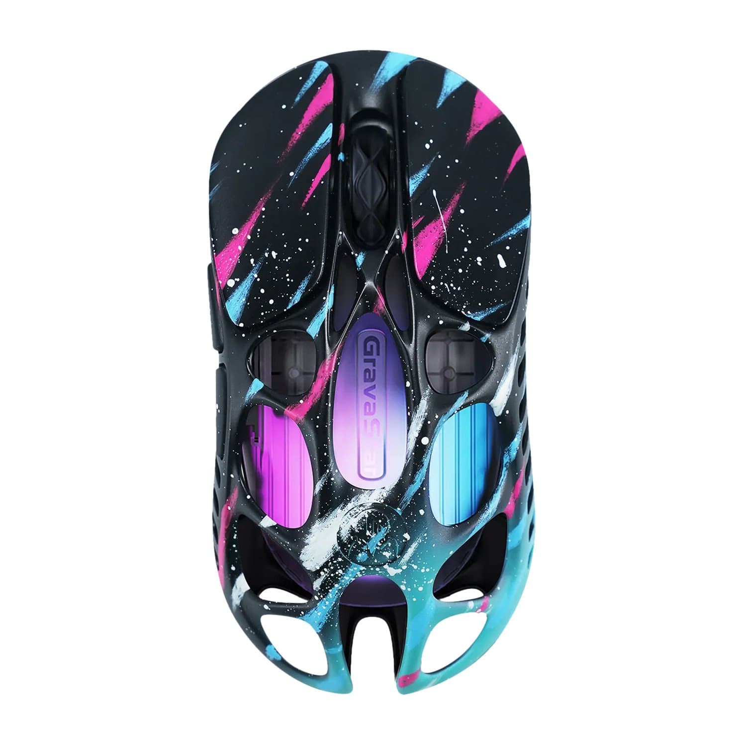 Mouse GravaStar Mercury X Pro, Wireless, BT 5.1/2.4GHz, (PAW 3950) 32000 dpi, 5 buttons, USB, Neon