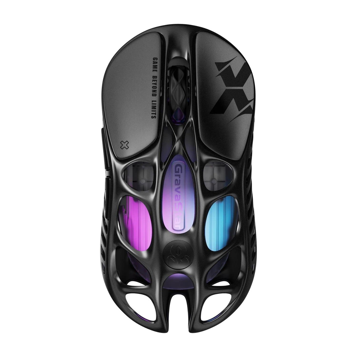 Mouse GravaStar Mercury X, Wireless, BT 5.1/2.4GHz, Optical 32000 dpi, 5 buttons, USB, Galaxy Black