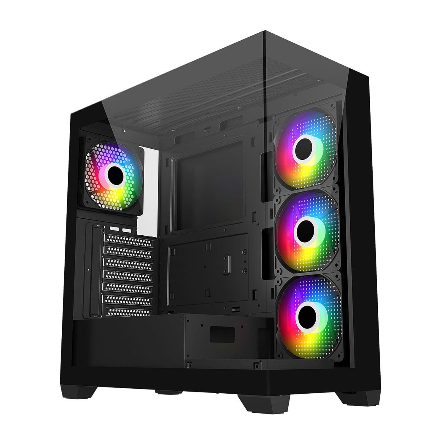 Case ATX midi tower FSP M340-BA, (без БП), Black
