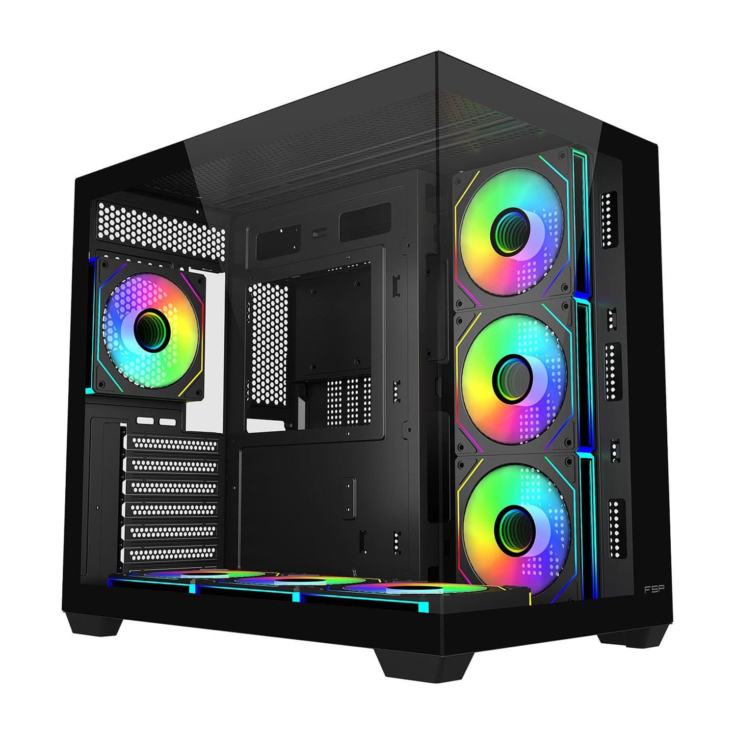 Case ATX midi tower FSP M341-BA, (без БП), Black — фото 1