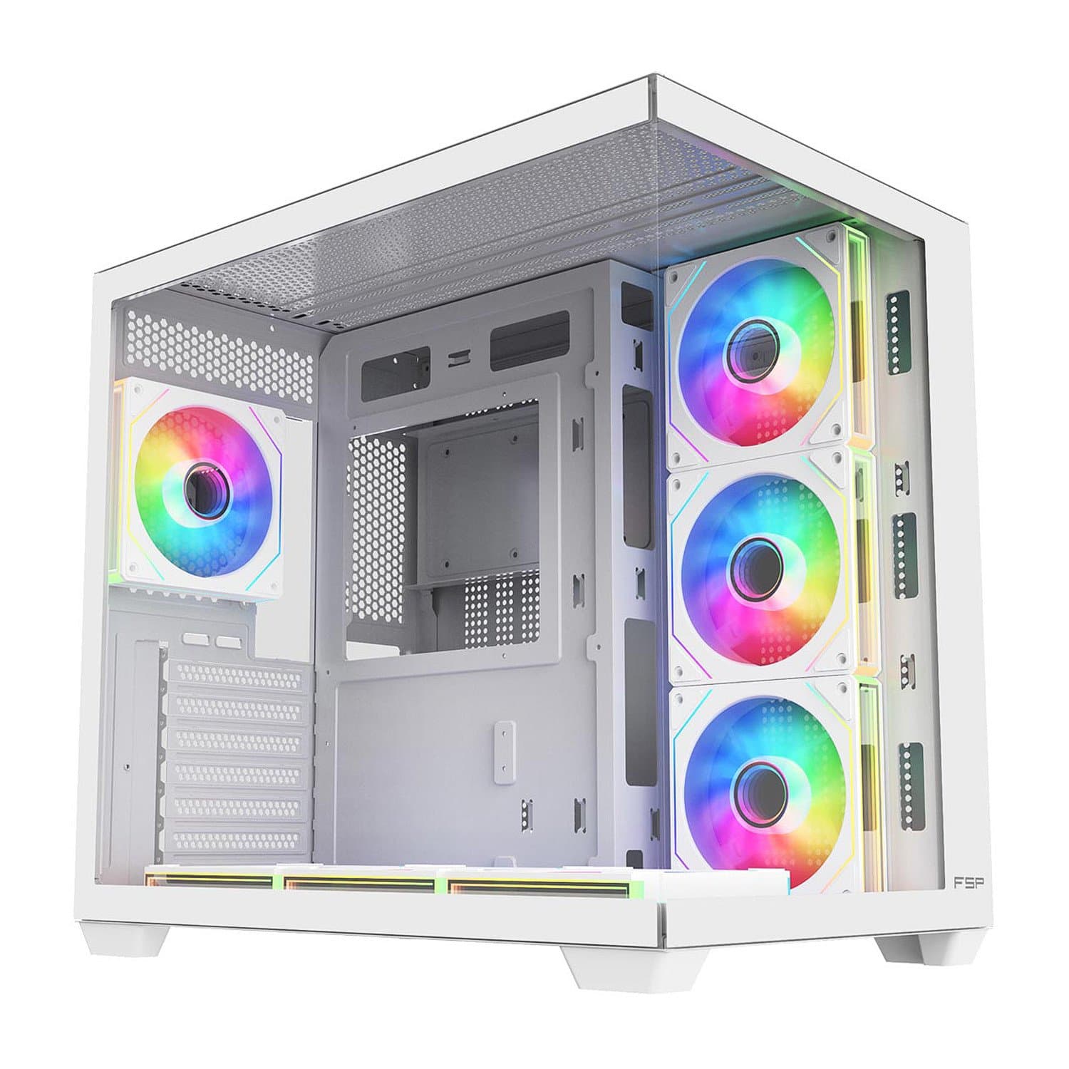 Case ATX midi tower FSP M341-WA, (без БП), WHITE