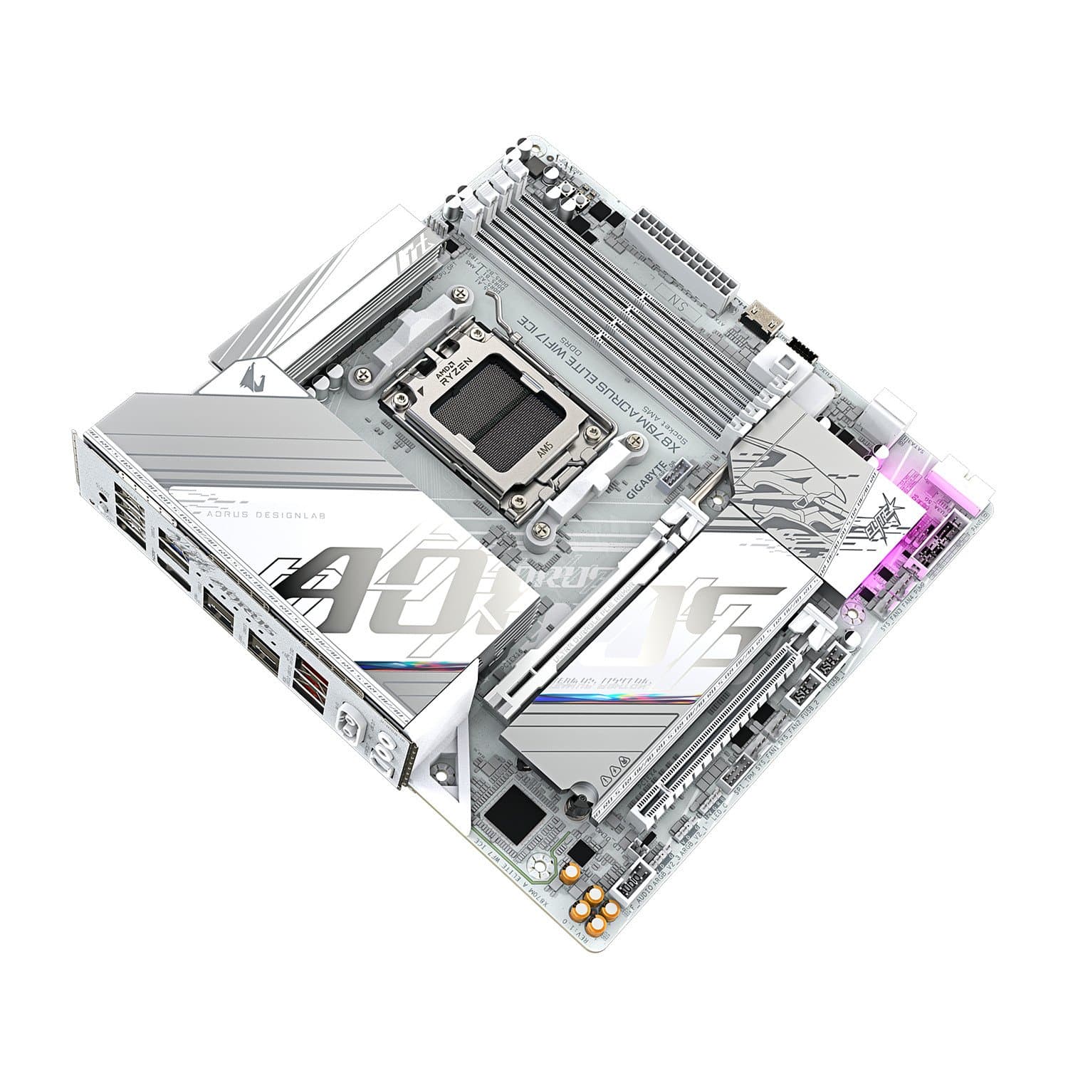 MB Socket AM5, MATX, AMD X870 (HDMI), Gigabyte X870M AORUS ELITE WIFI7 ICE, 4DDR5, 3PCIx16