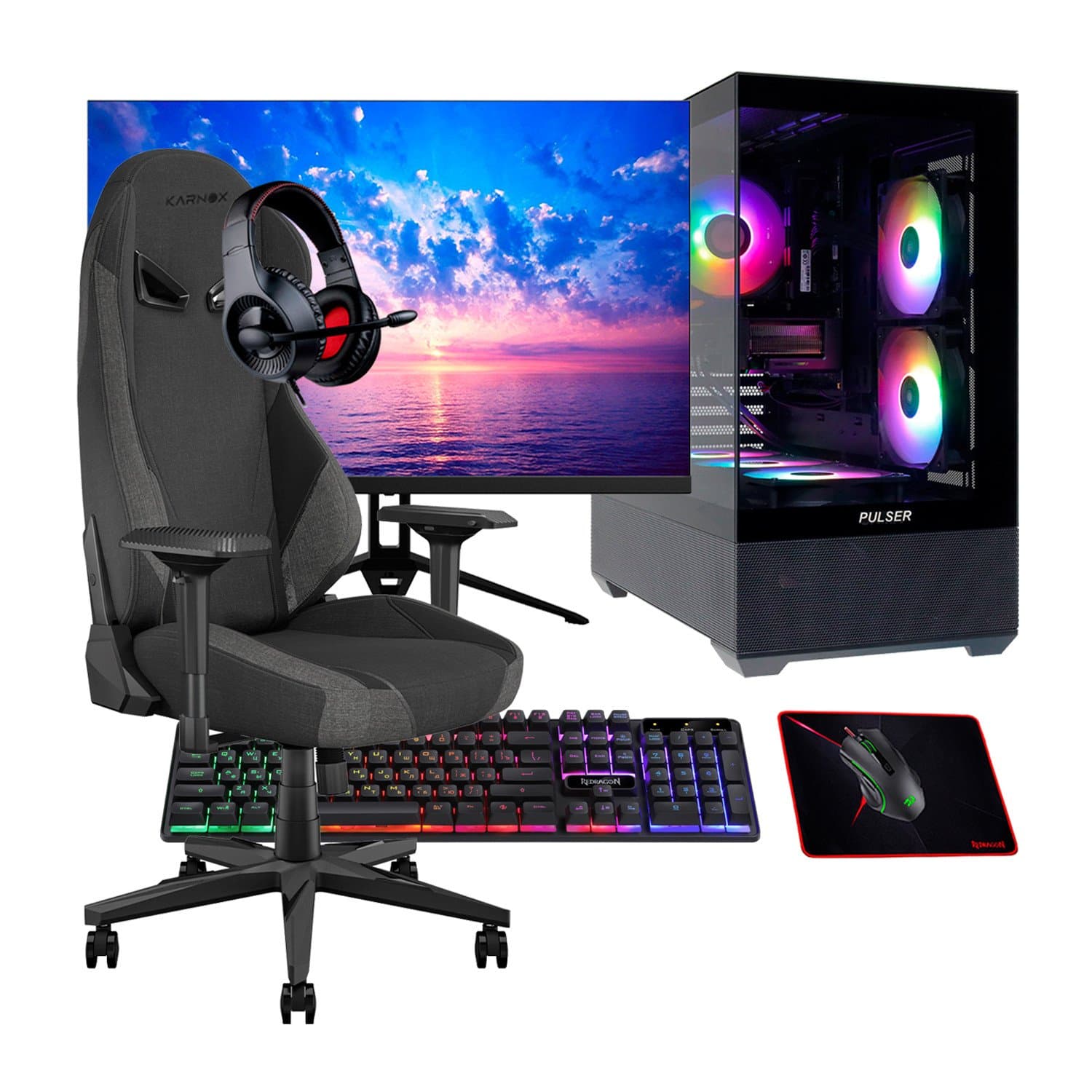 Ryzen 5 7500F-3.7GHz/B650/RAM 32GB/SSD 1TB (M.2)/RTX5060-8GB/no DVD/600W/Монитор 27" Sanc 240Hz