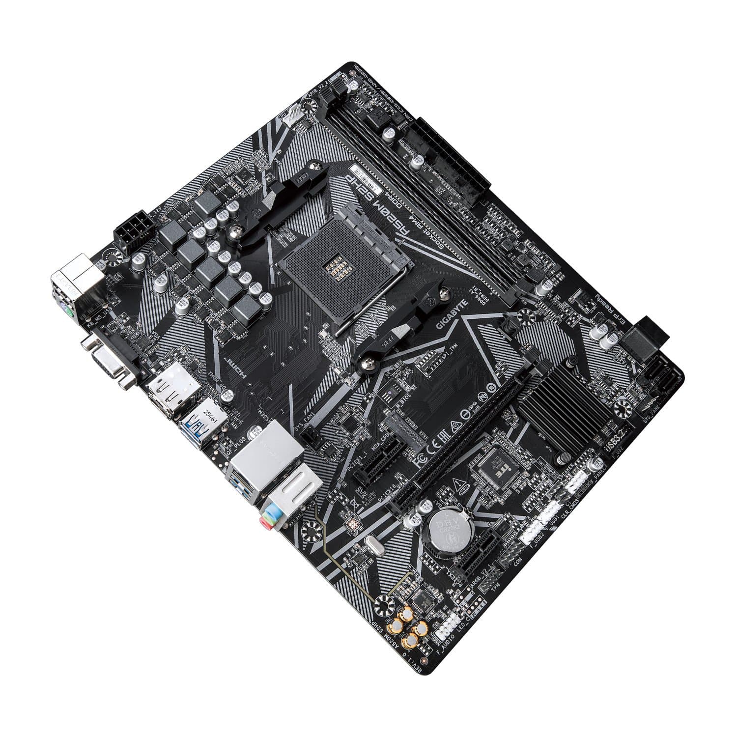MB Socket AM4, MATX, AMD A520 (VGA+DVI+HDMI) Gigabyte A520M S2HP, 2DDR4, PCIx16, 2PCIx1