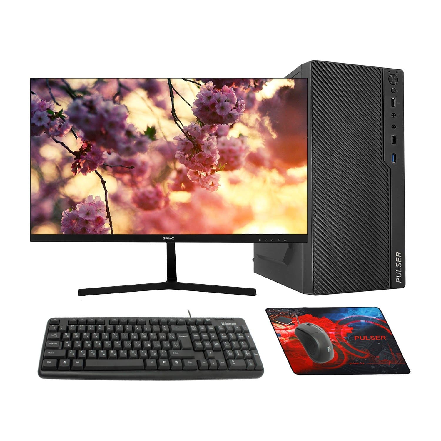 Core i5-14400-2.5GHz/H610/RAM 16GB/SSD 512GB (M.2)/no DVD/400W/Монитор 23.8" Sanc 120Hz/