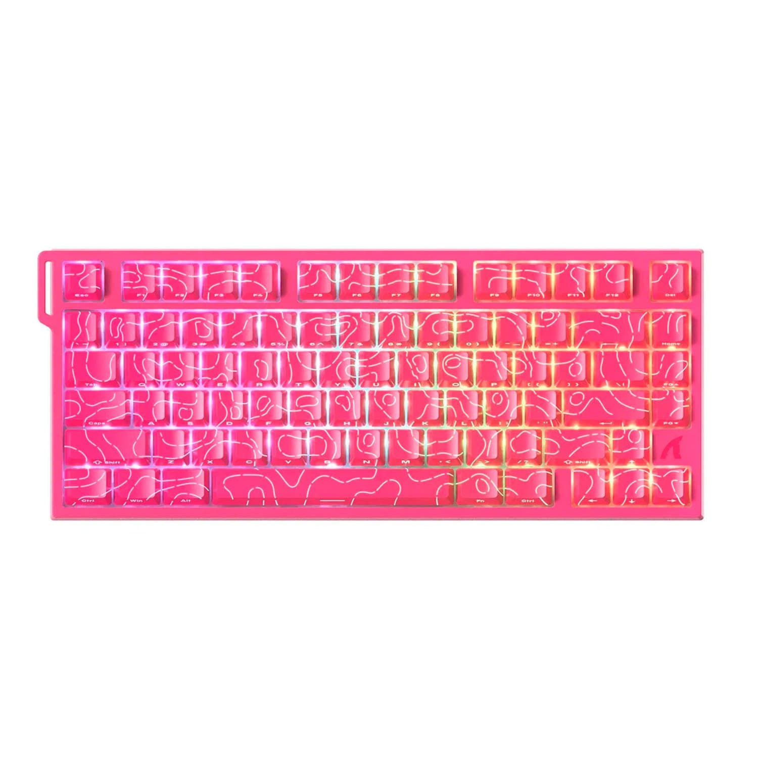 KeyBoard USB, Attack Shark R82 HE Berry Red, Magnetic  switch, Wired USB-C, 8KHz, Berry Red