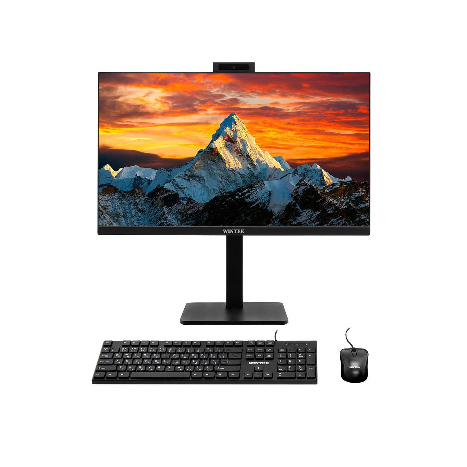 Barebone All-in-One Wintek BF2402, 23.8" FHD IPS/MB H610/SO-DIMM DDR4/WiFi/keyboard+mouse, black