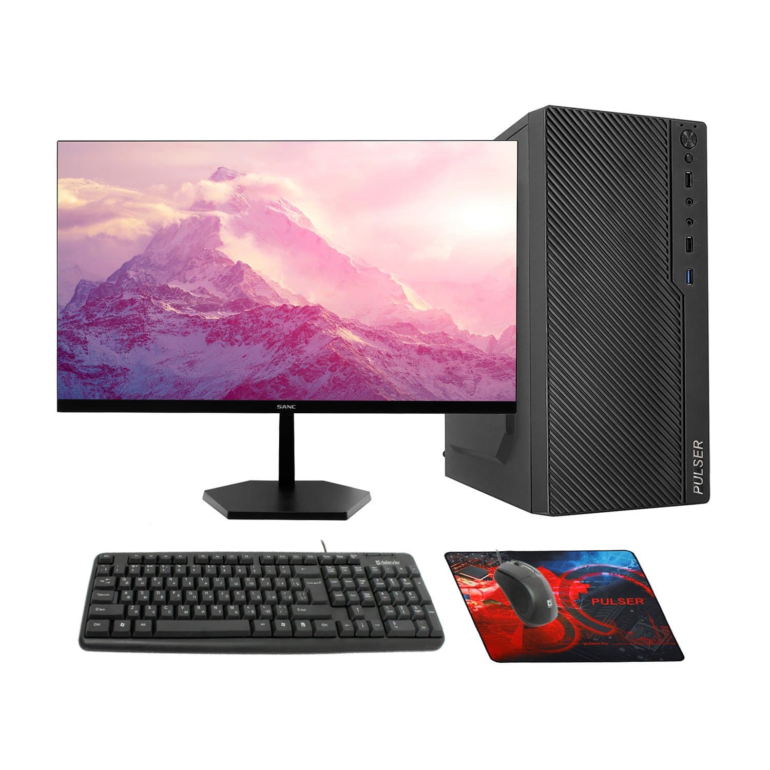 Core i5-14400-2.5GHz/H610/RAM 16GB/SSD 512GB (M.2)/no DVD/400W/Монитор 23.8" Sanc 144Hz/