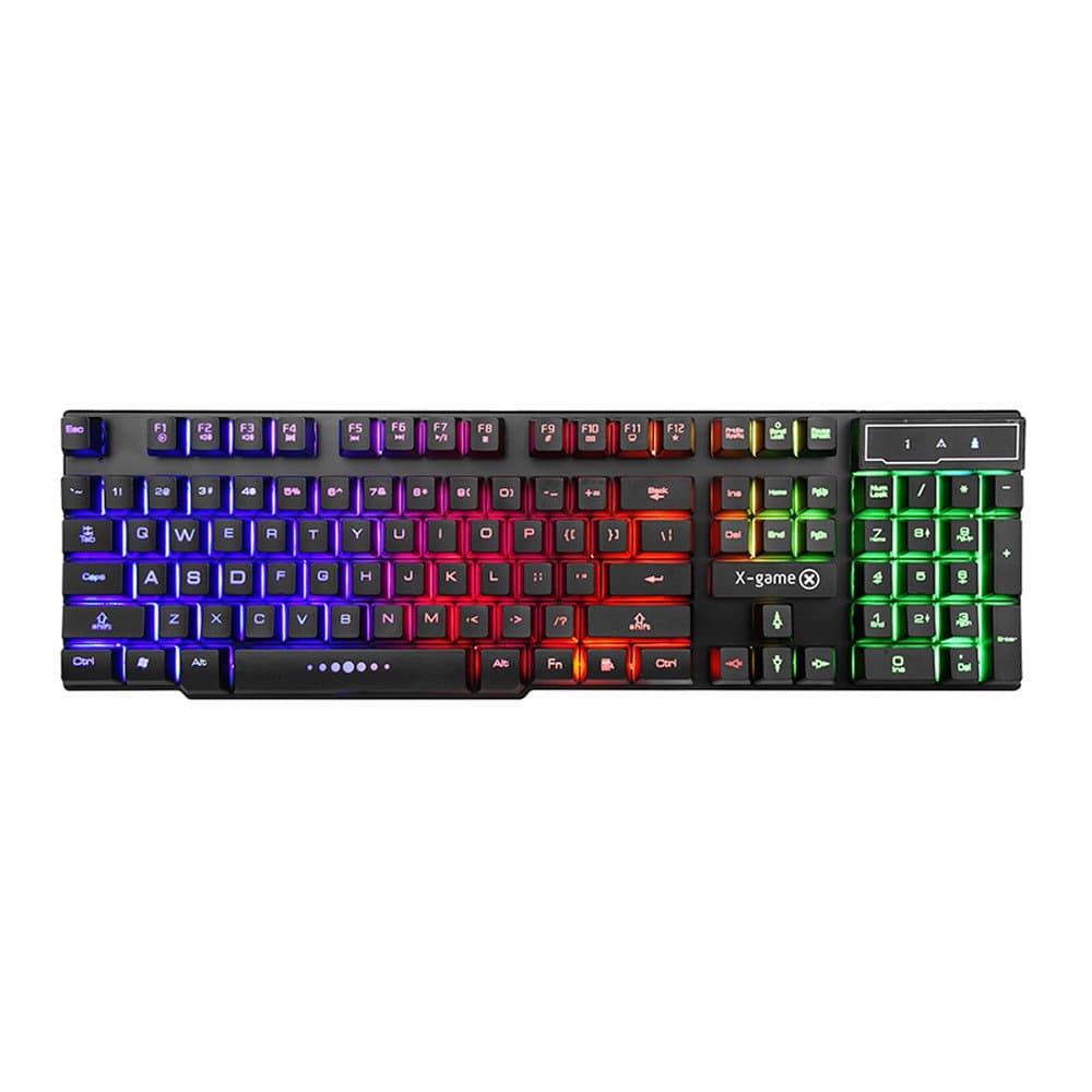 KeyBoard  USB, X-Game XK-200UB,kaz/rus/lat, 1.55m cable, black
