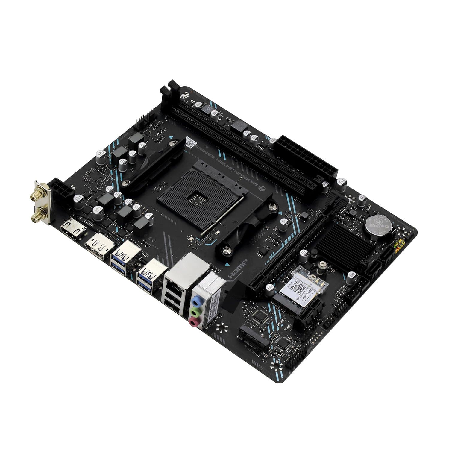 MB Socket AM4, ATX, AMD B450 (DP+HDMI), MaxSun B450M GAMING WIFI, 2DDR4, 2PCIx16, 4PCIx1