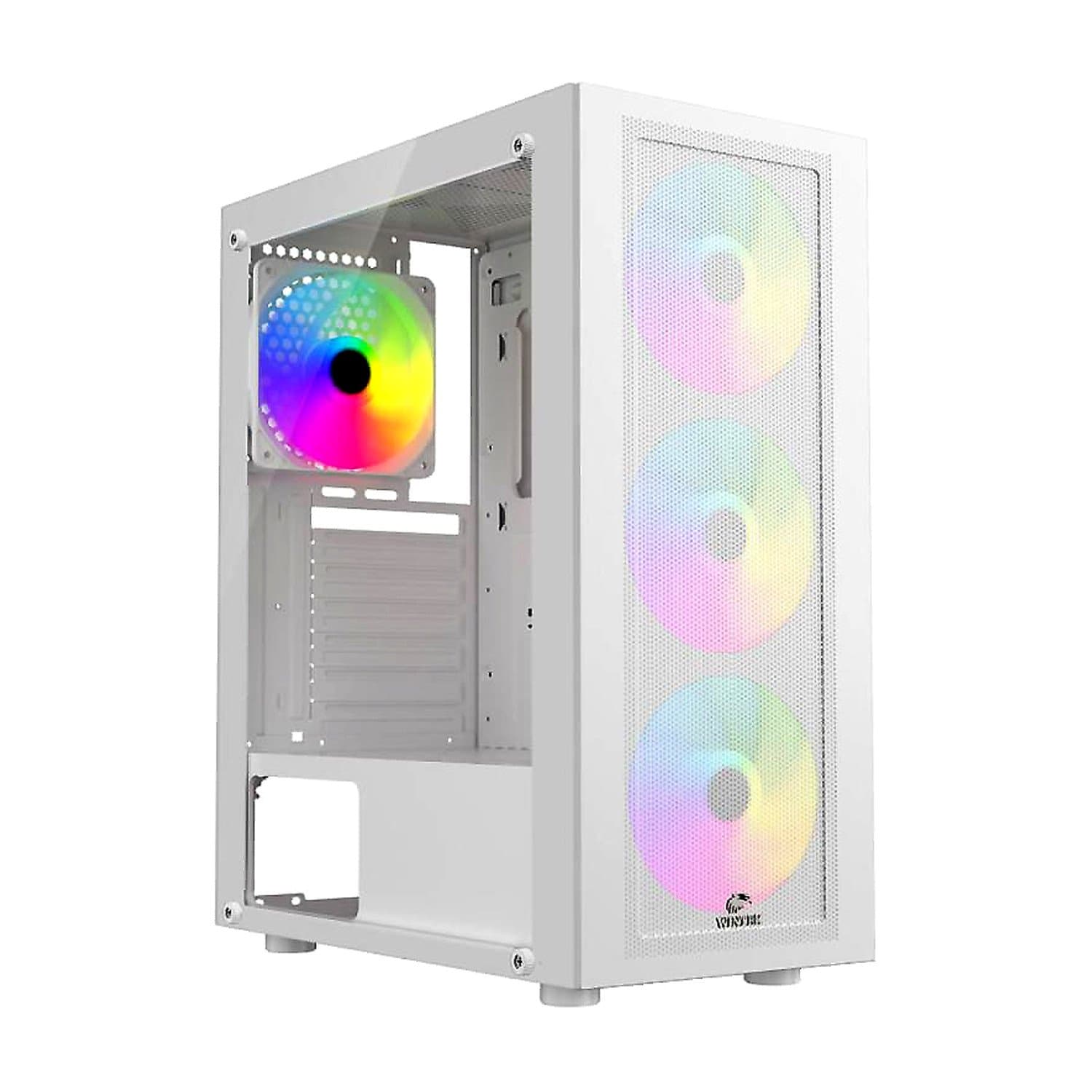 Case ATX midi tower  Wintek Magic L204-W-M TG, (без БП), White