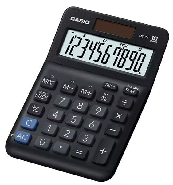 Калькулятор настольный CASIO MS-10F-WA-EP черный