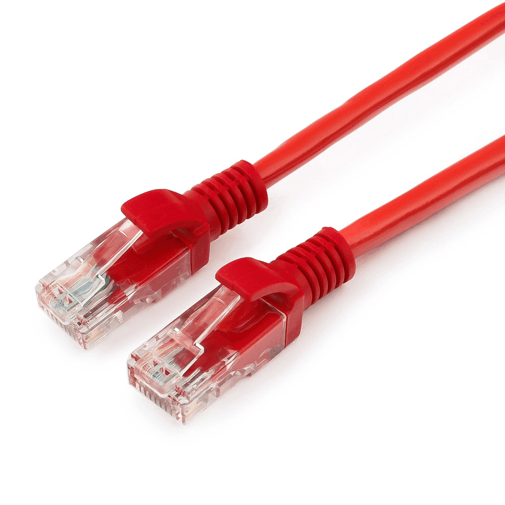 Патч-корд UTP Cablexpert, кат. 5e, 0.25м, красный