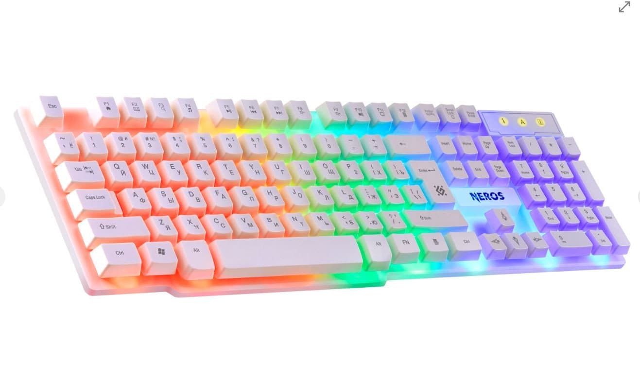 Клавиатура игровая Defender Neros GK-147 RU, белый
