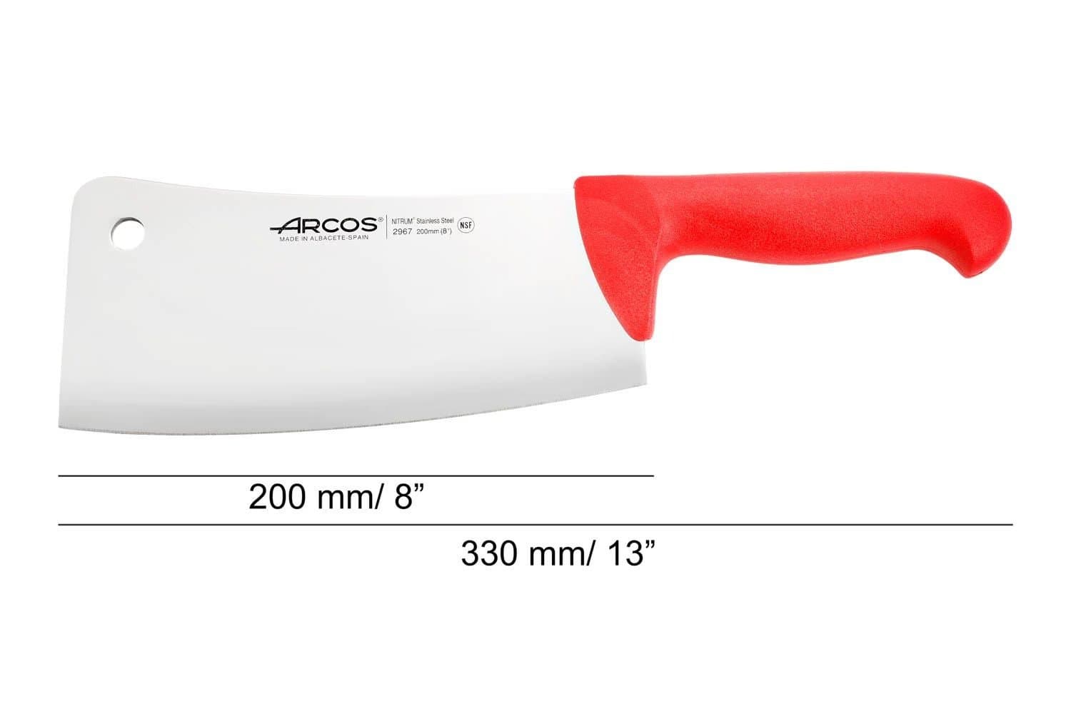 Нож кливер Arcos 2900 296722 200мм красный