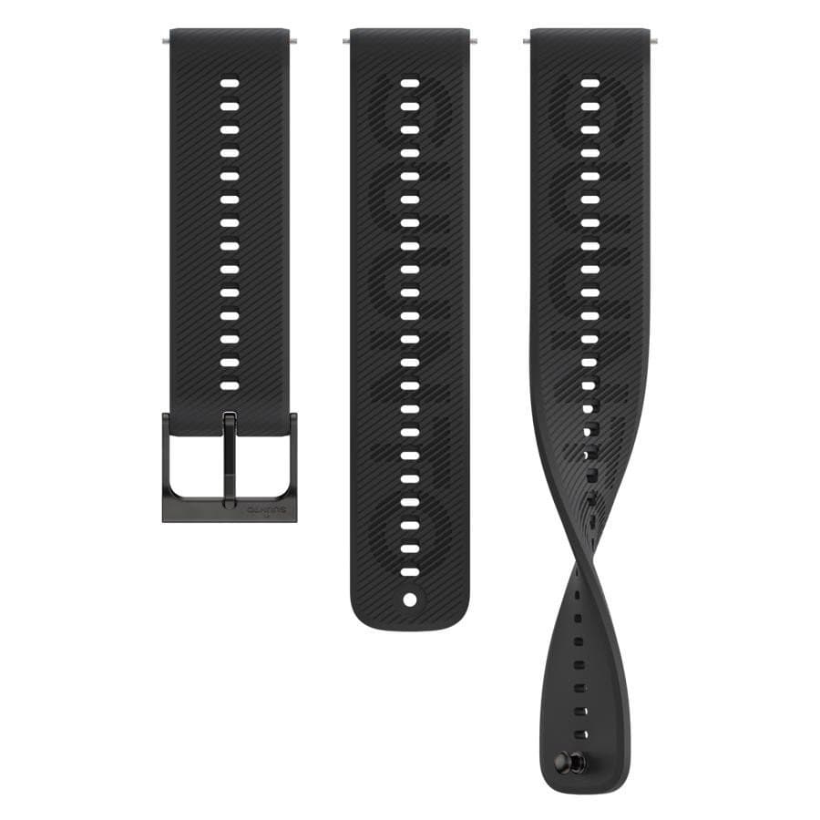 Ремешок силиконовый для часов Suunto 22 мм ALL BLACK S+M