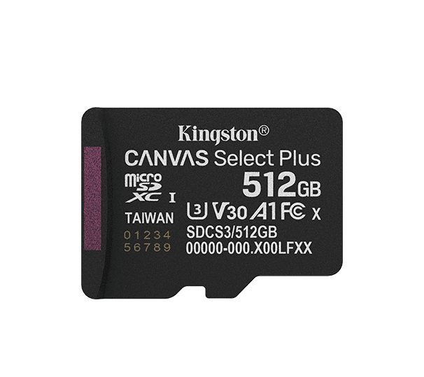 Карта памяти Kingston SDCS3/512GBSP Canvas Select Plus A1 U3 V30 512GB