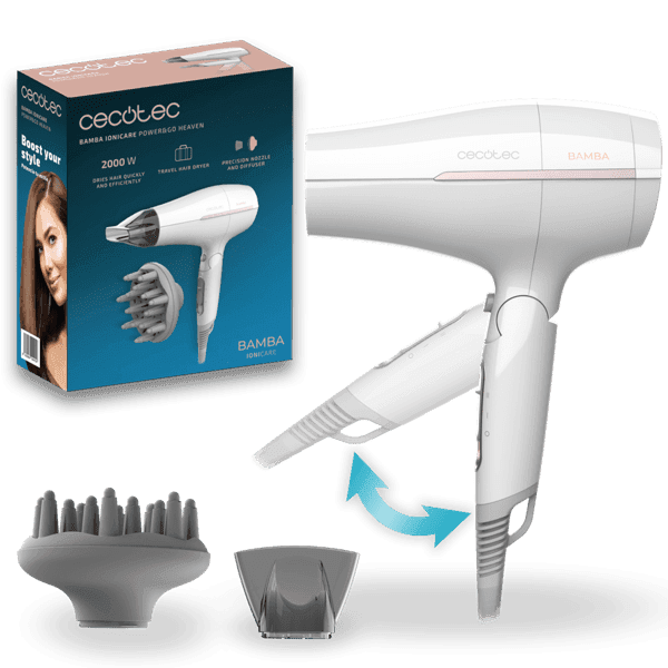 Фен Cecotec IoniCare Power&Go Heaven белый