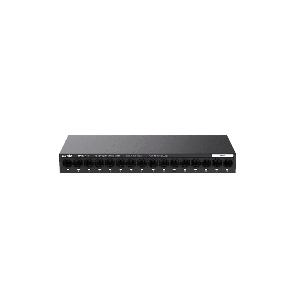 Коммутатор Tenda TEG1016M 16-port Gigabit Ethernet черный