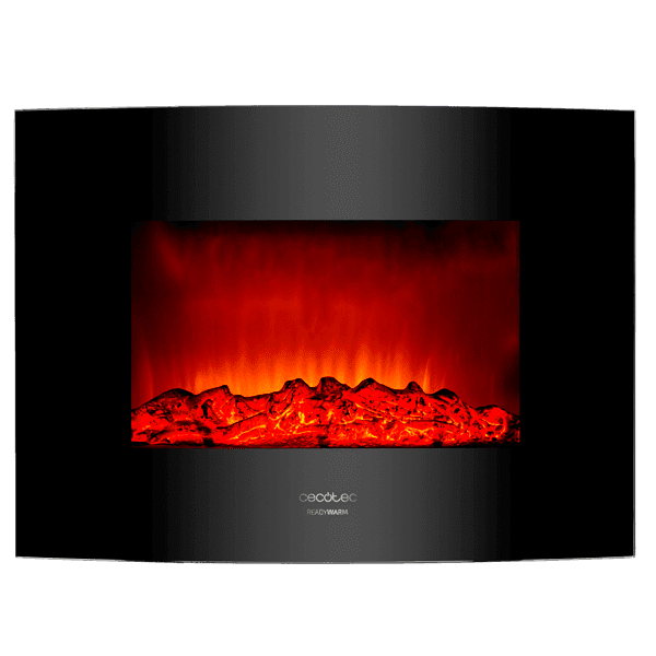 Камин электрический настенный Cecotec ReadyWarm 2200 Curved Flames черный