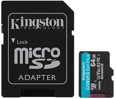 Карта памяти Kingston SDCG4/64GB Canvas Go Plus A2 U3 V30 64GB