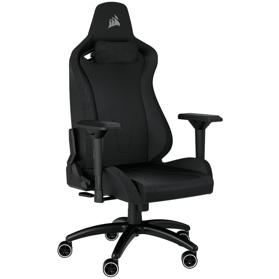CORSAIR TC200 Soft Fabric Gaming Chair, Standard Fit - Black/Black — фото 1