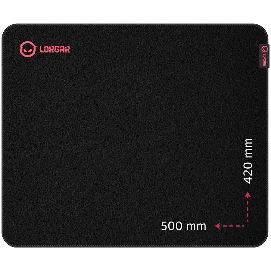 LORGAR Gaming Mouse Pad Main 325 Control Black/Red
