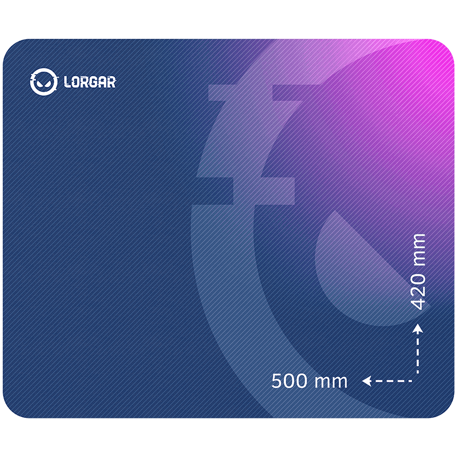 LORGAR Gaming Mouse Pad Main 135 Speed Purple