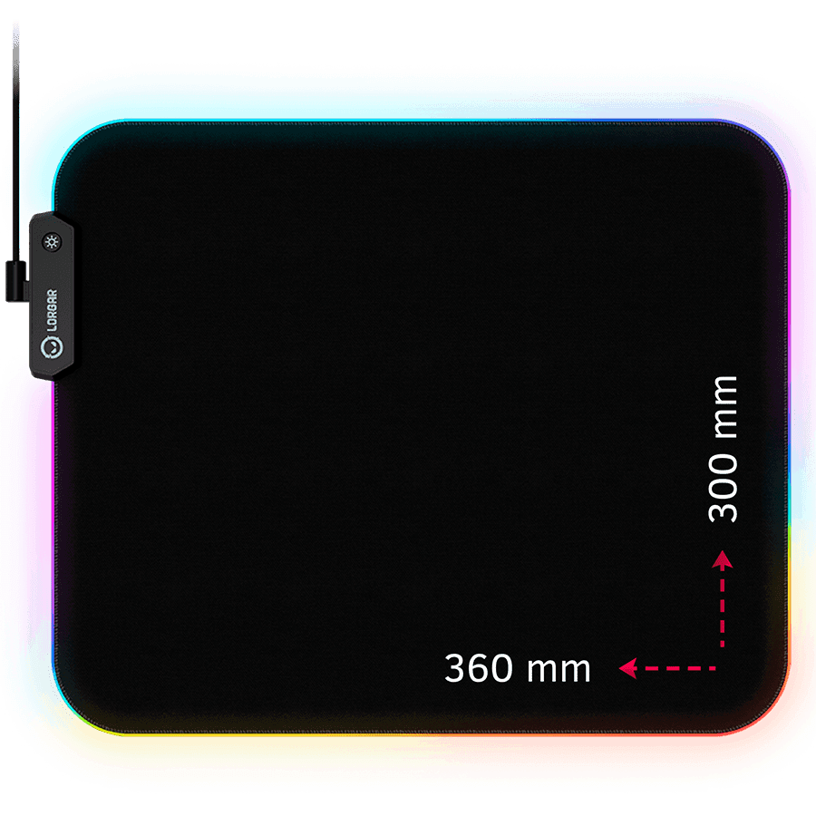 LORGAR Gaming Mouse Pad Steller 913 RGB Black