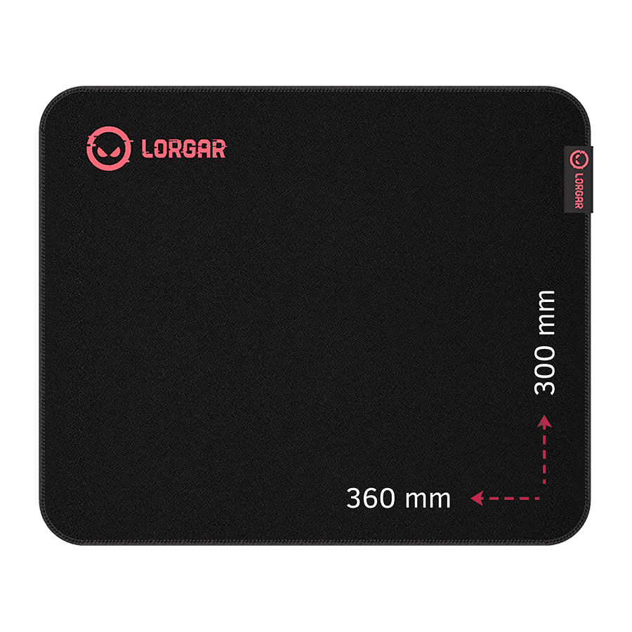 LORGAR Gaming Mouse Pad Main 323 Control Black/Red