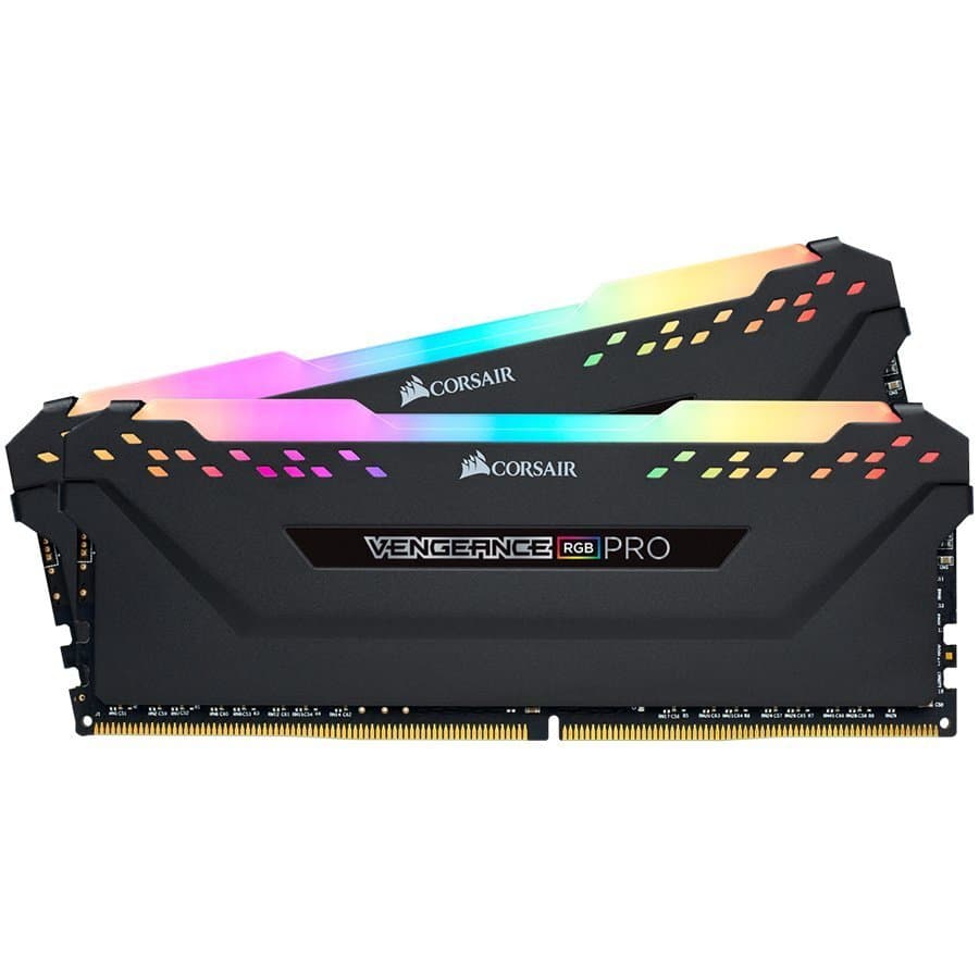 CORSAIR DDR4, 3200MHz 32GB 2x16GB Dimm, 16-20-20-38, XMP 2.0, Vengeance RGB Pro black Heatspreader, RGB LED, Black PCB, 1.35V