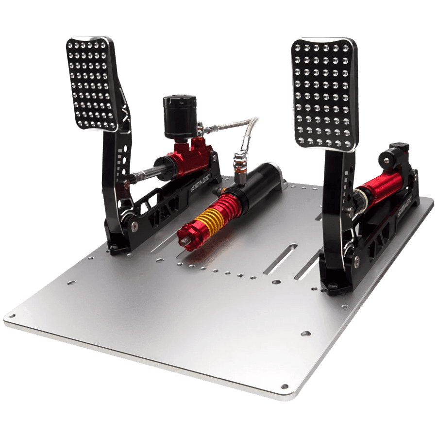 SIMAGIC Crimson Edition, Hydraulic Dual-pedal Set, 100kg Loadcell, Standard Throttle Plate. S311