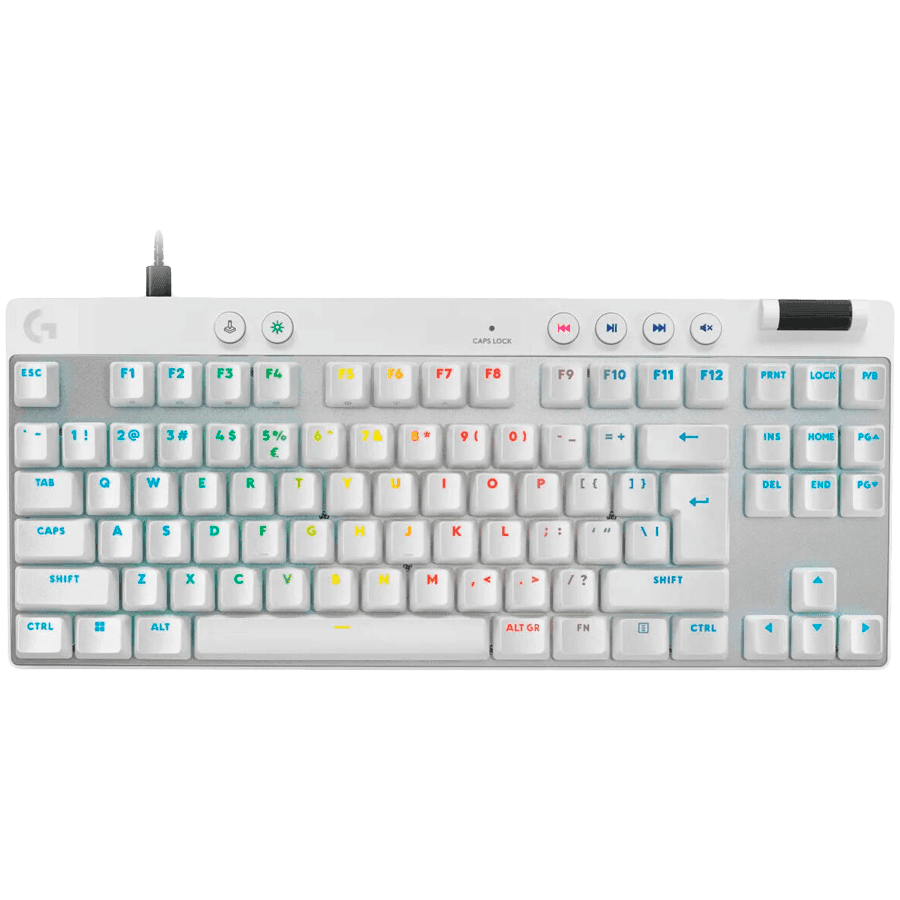 LOGITECH G PRO X TKL RAPID Gaming Keyboard - WHITE - US INT'L - USB - EMEA28i-935 - LINEAR