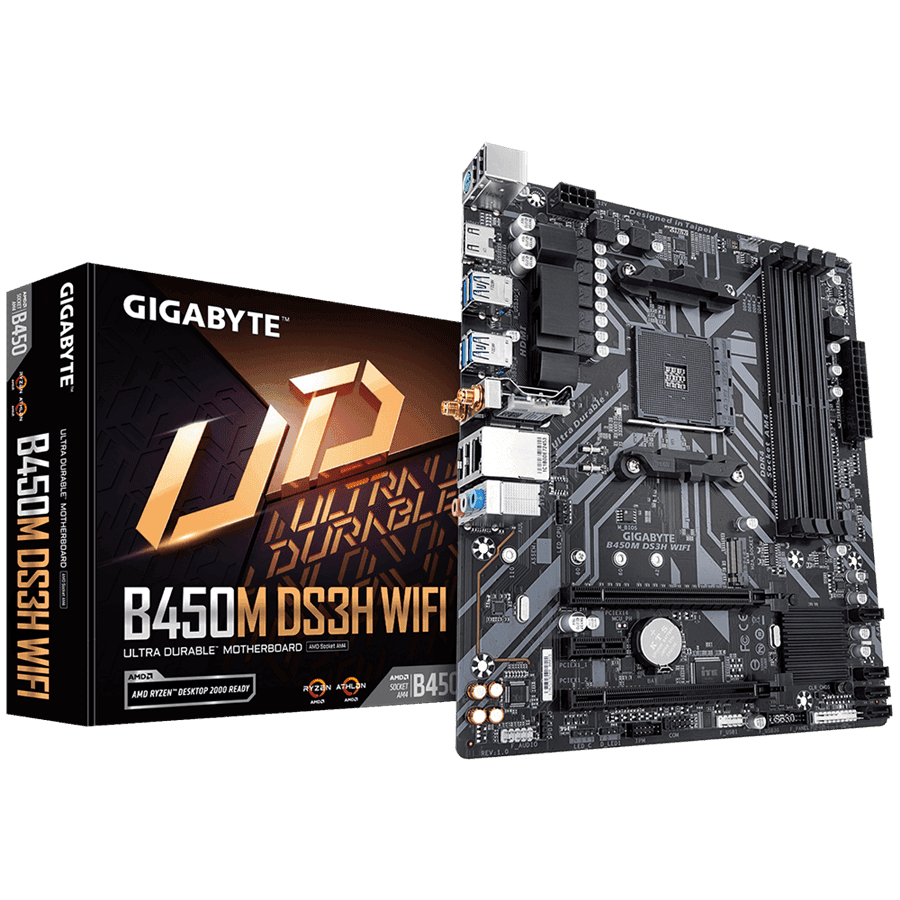 GIGABYTE MB AM4 B450 4 x DDR4 1 x M.2 4 x SATA 1 x HDMI Micro ATX