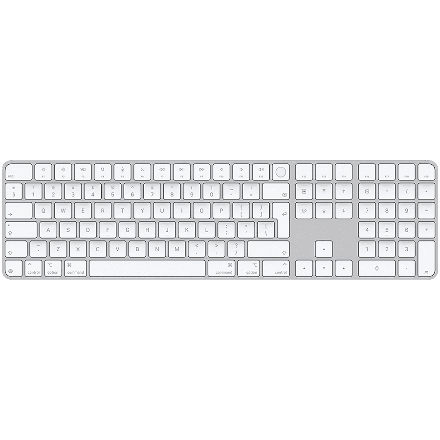 Magic Keyboard with Touch ID and Numeric Keypad for Mac models with Apple silicon - Russian - White Keys,Model A3119