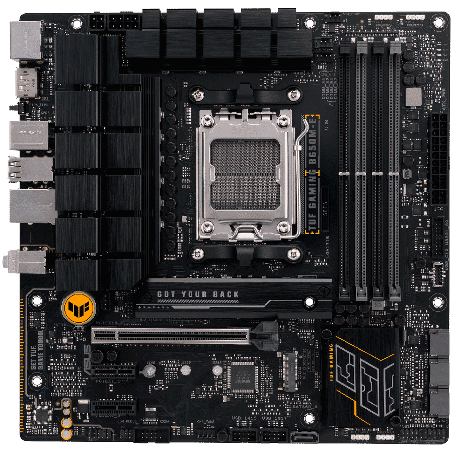 ASUS MB AM5 B650 4 x DIMM DDR5 2 x DisplayPort 1 x HDMI Wi-Fi 6 2 x M.2 4 x SATA micro-ATX