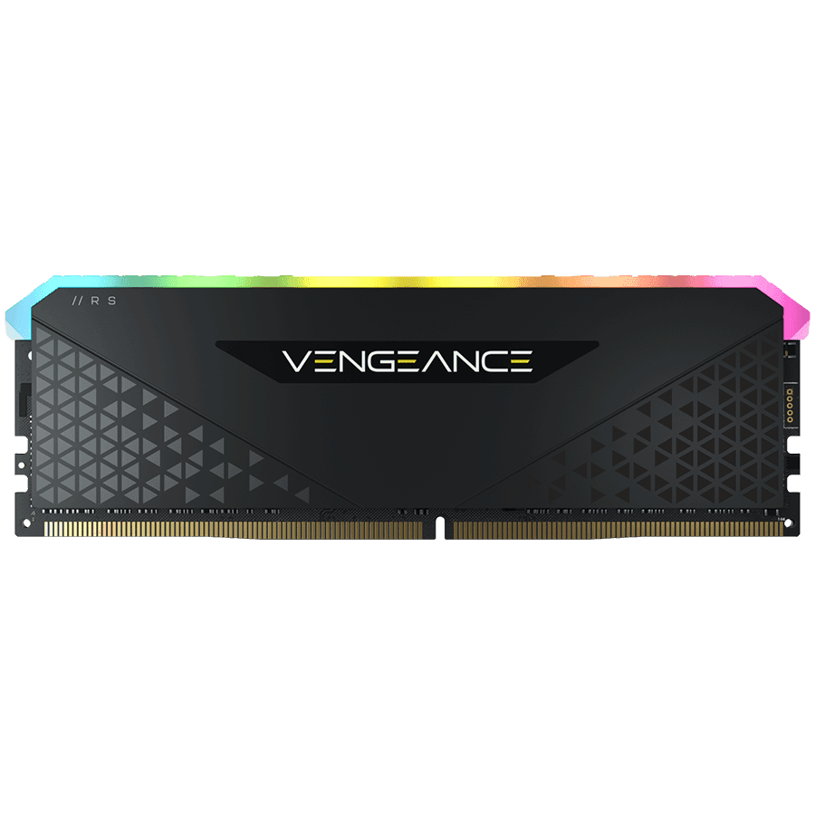 CORSAIR DDR4, 3200MHz 16GB 1x16GB Dimm, 16-20-20-38, XMP 2.0, Vengeance RGB RS, RGB LED, Black PCB, 1.35V, for AMD Ryzen & Intel