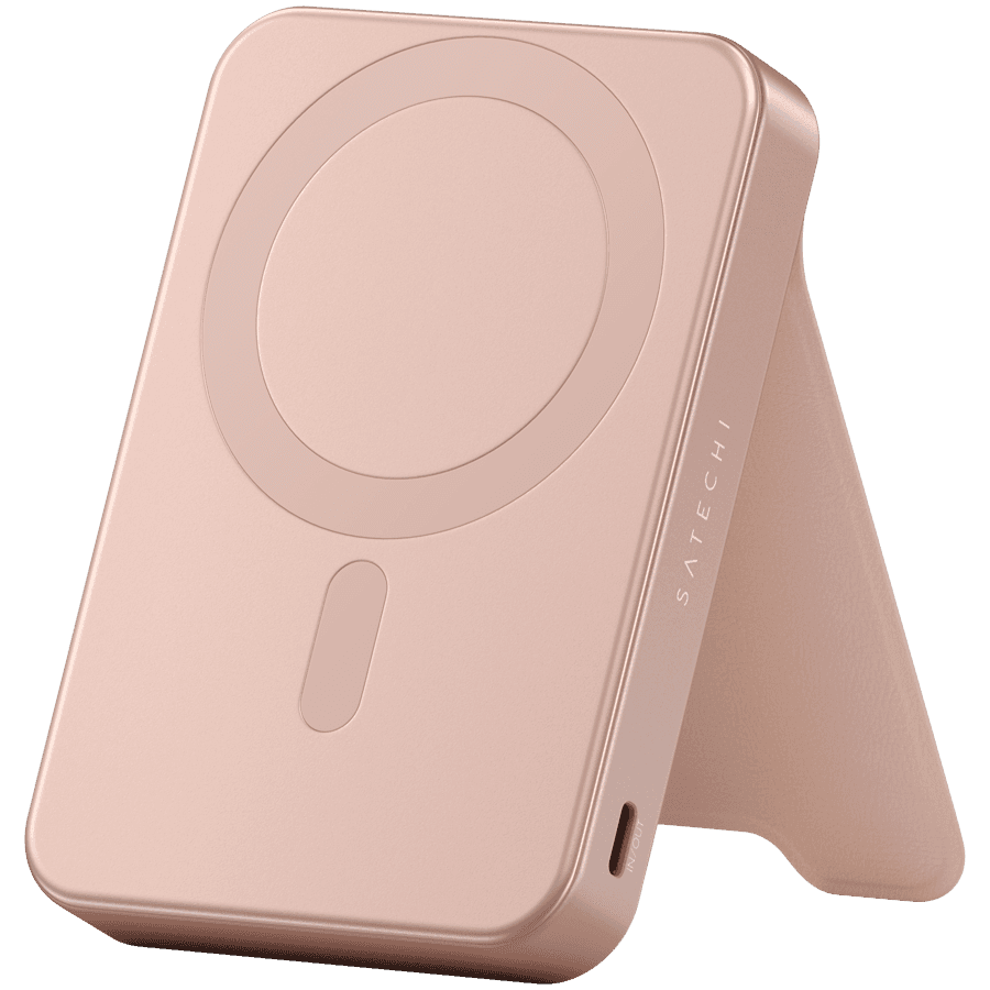 SATECHI Qi2 10K Magnetic Power Bank with Stand (Desert Rose)