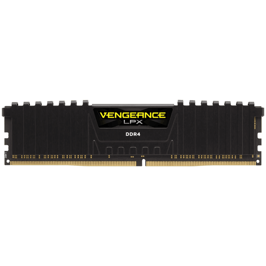 CORSAIR DDR4, 3200MHz 16GB 1x16GB Dimm, Unbuffered, Dual Rank, 16-20-20-38, XMP 2.0, Vengeance LPX black Heatspreader, Black PCB, 1.35V